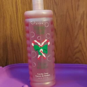 Avon Candy Cane Bubble Bath - Red and Green